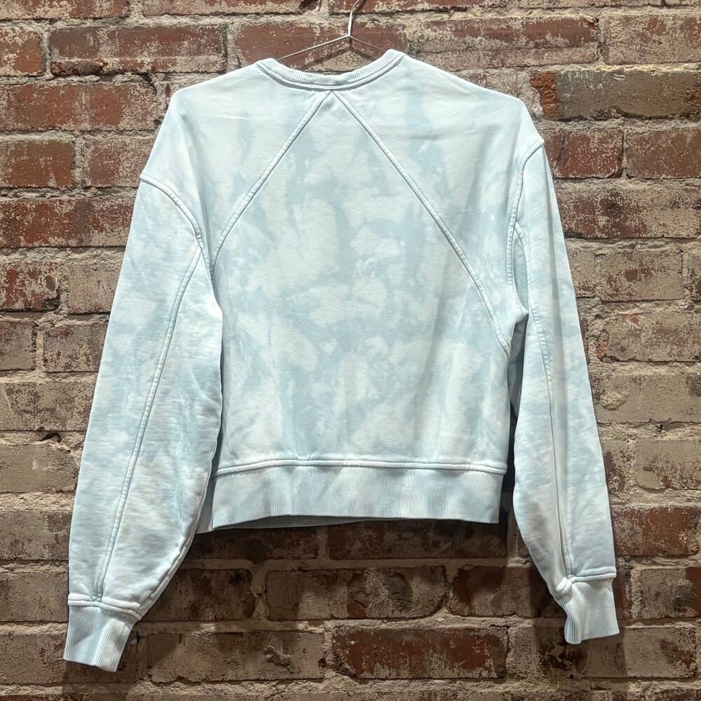 Rag & Bone City Tie Dye Terry Sweatshirt in Blue and White Size XS - Picture 9 of 9